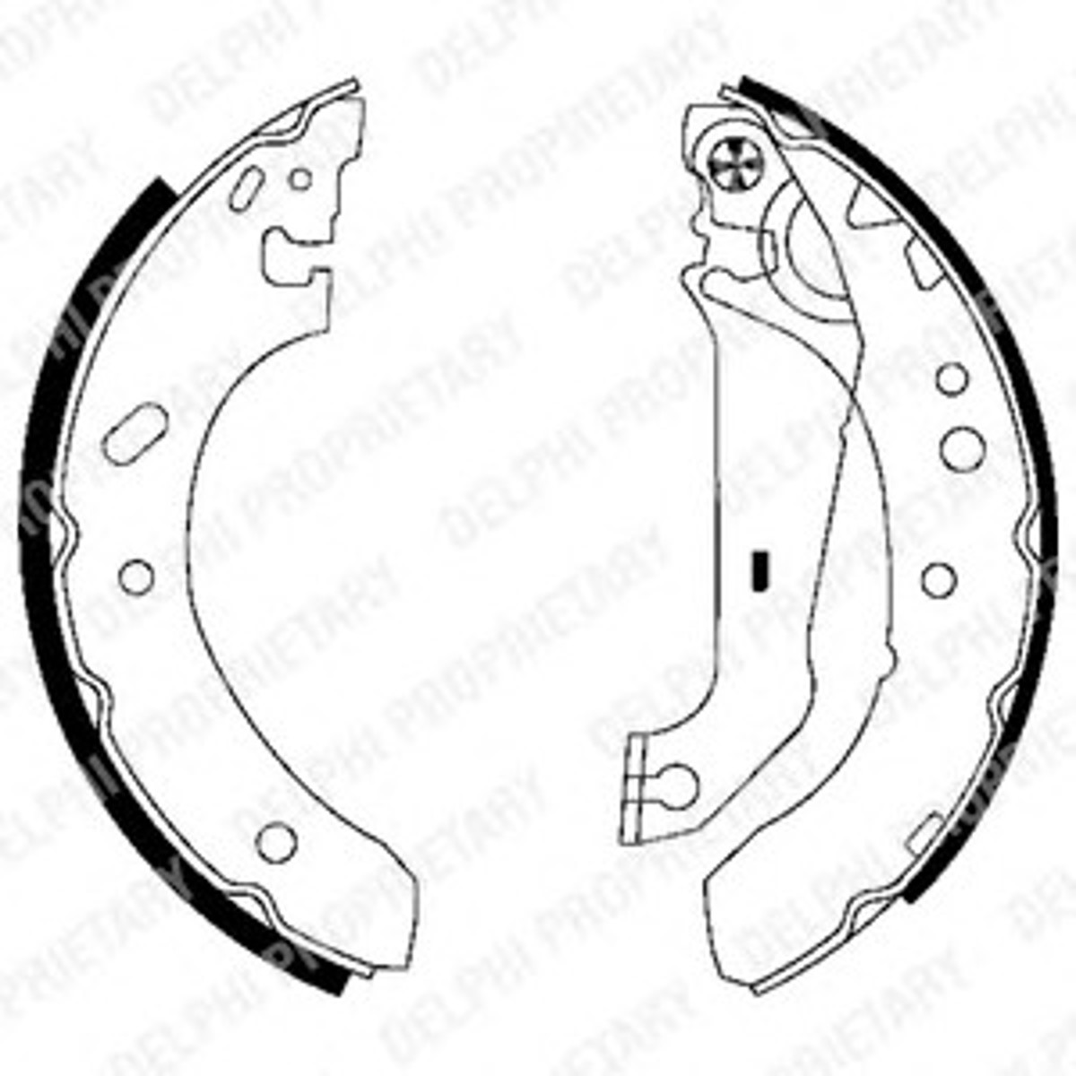 Колодки тормозные барабанные DELPHI LS1783