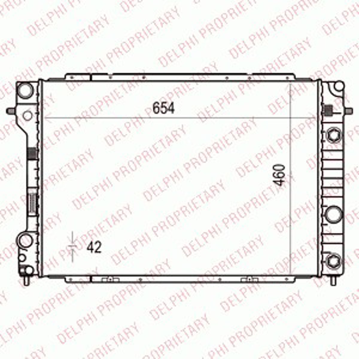 Радиатор системы охлаждения DELPHI TSP0524010