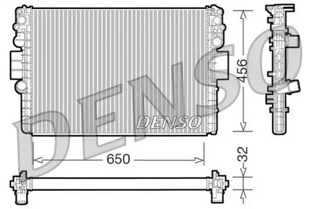 Радиатор охлаждения двигателя DENSO DRM12006