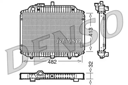 Радиатор охлаждения двигателя DENSO DRM17010