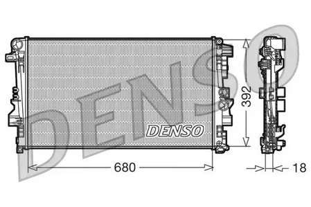 Радиатор охлаждения двигателя DENSO DRM17012