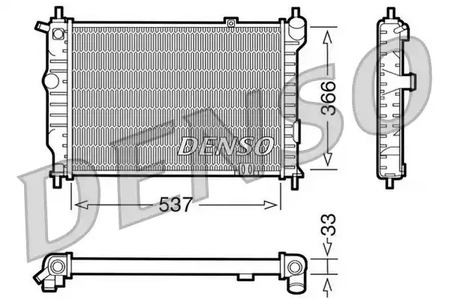 Радиатор охлаждение двигателя DENSO DRM20010
