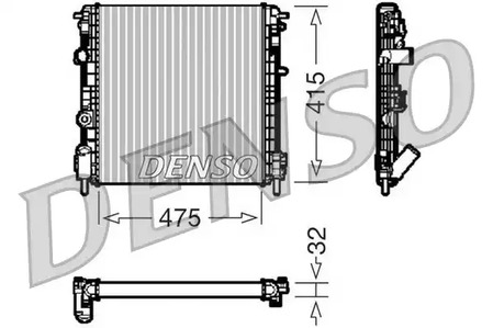 Радиатор охлаждение двигателя DENSO DRM23014