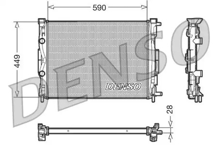 Радиатор охлаждения двигателя DENSO DRM23056