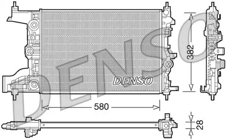 Радиатор системы охлаждения DENSO DRM20097