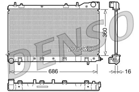 Радиатор охлаждения двигателя DENSO DRM36004