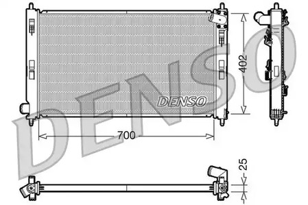 Радиатор системы охлаждения DENSO DRM45032