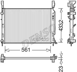 Радиатор системы охлаждения DENSO DRM23042