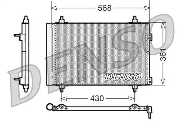 Конденсатор кондиционера DENSO DCN07008