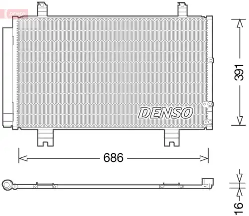 Радиатор кондиционера lexus gs 12- DENSO DCN51013