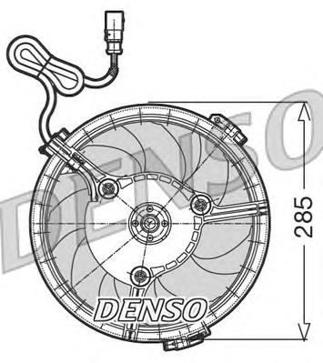 Вентилятор охлаждение двигателя DENSO DER02005