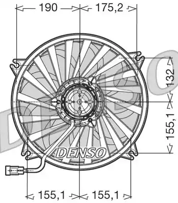 Вентилятор охлаждения двигателя DENSO DER07005