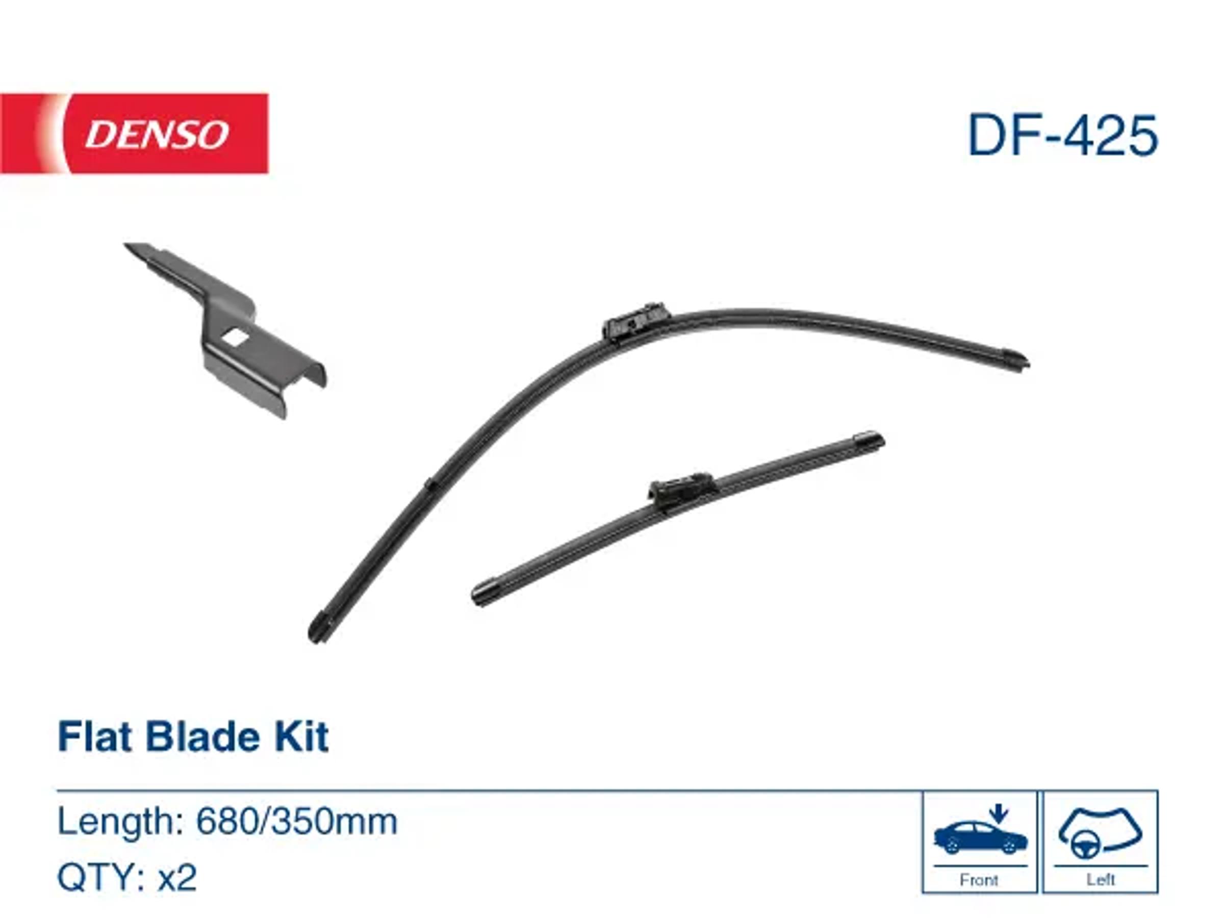 Комплект щёток стеклоочистителя (бескаркасные) DENSO DF-425