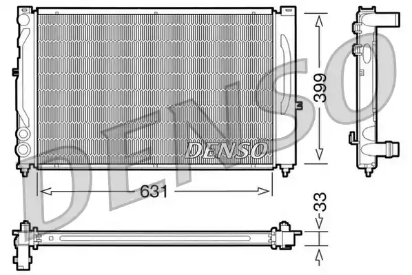 Радиатор охлаждения двигателя DENSO DRM02020