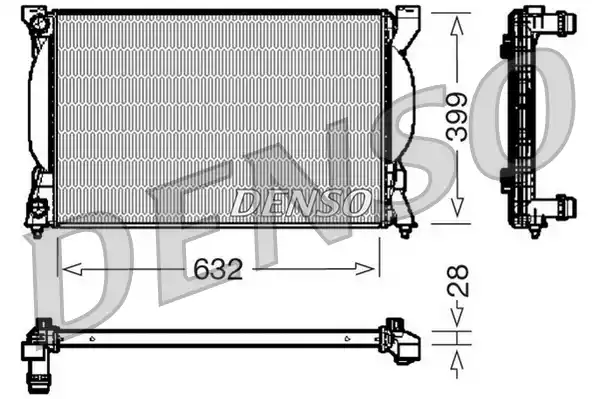 Радиатор охлаждения двигателя DENSO DRM02033