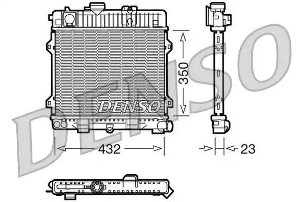Радиатор охлаждения двигателя DENSO DRM05024