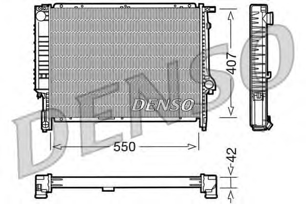 Радиатор охлаждение двигателя DENSO DRM05039