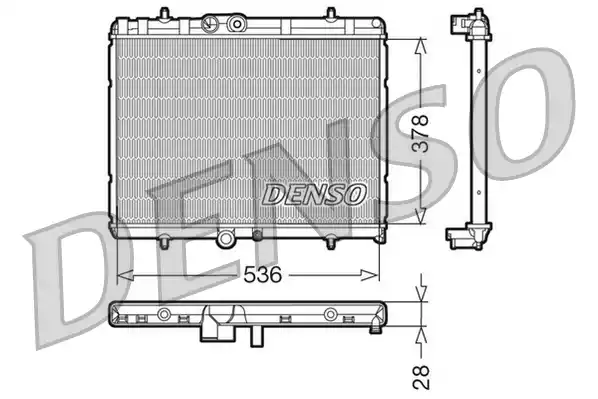 Радиатор охлаждения двигателя DENSO DRM07015