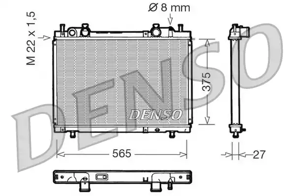 Радиатор охлаждения двигателя DENSO DRM09026