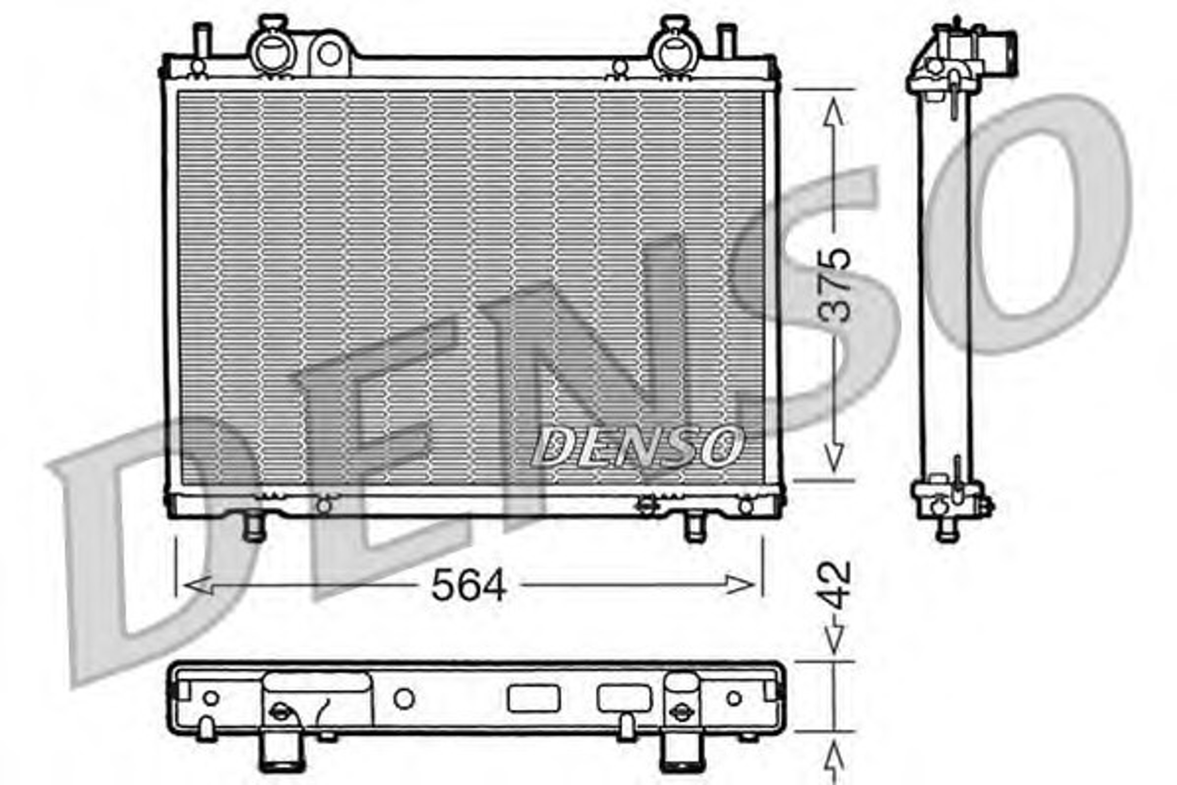 Радиатор системы охлаждения DENSO DRM09035