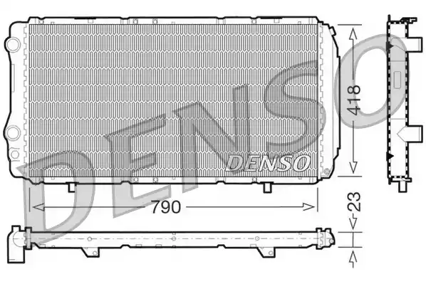 Радиатор охлаждение двигателя DENSO DRM09074