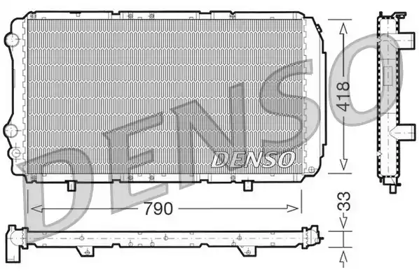 Радиатор охлаждения двигателя DENSO DRM09076