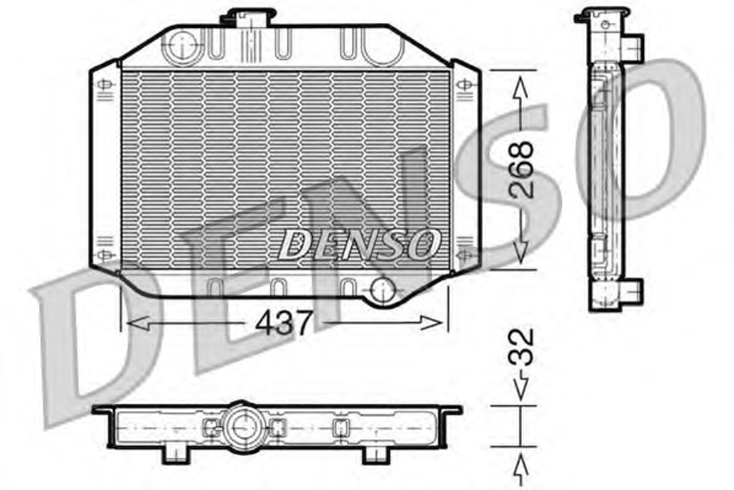 Радиатор системы охлаждения DENSO DRM10010