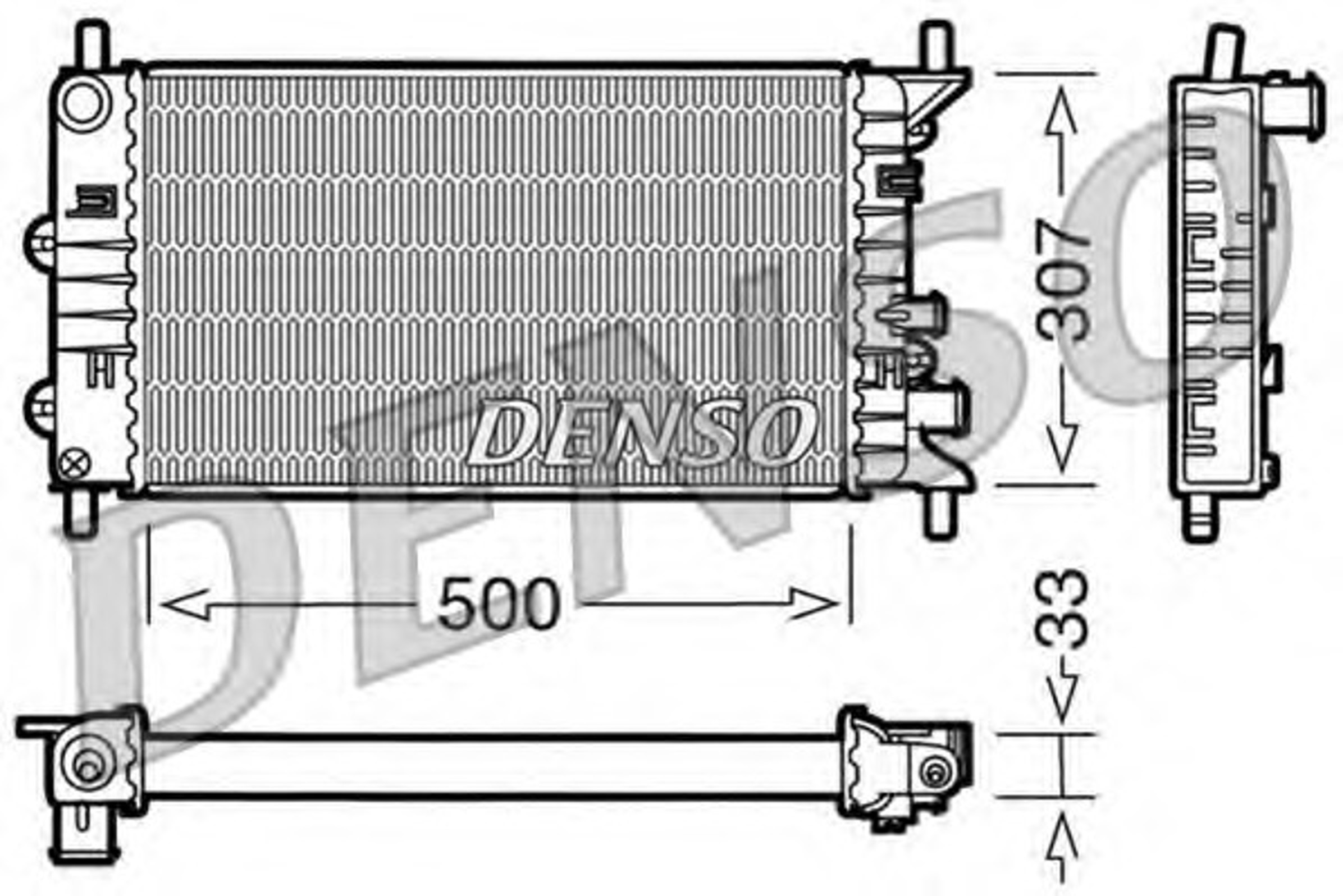 Радиатор системы охлаждения DENSO DRM10024