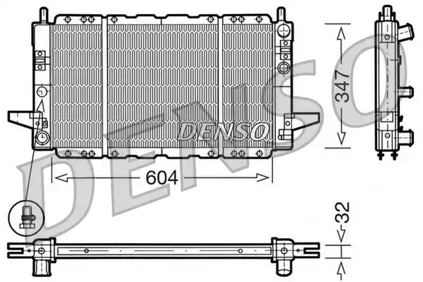 Радиатор охлаждение двигателя DENSO DRM10086