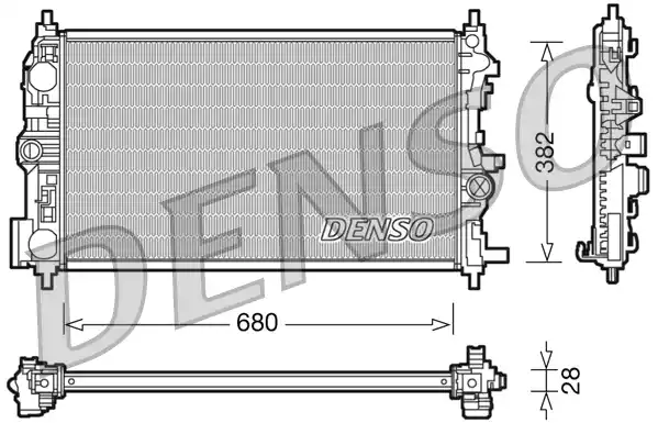 Радиатор системы охлаждения DENSO DRM20078
