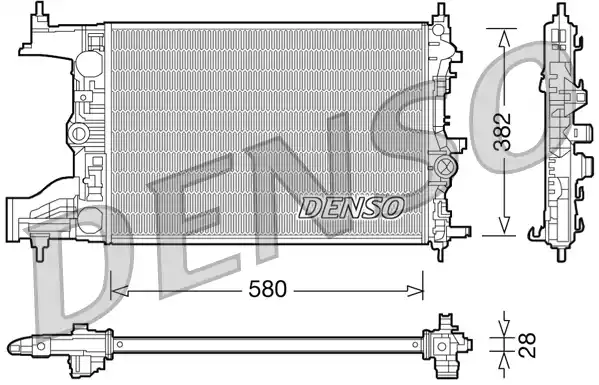 Радиатор системы охлаждения DENSO DRM20096