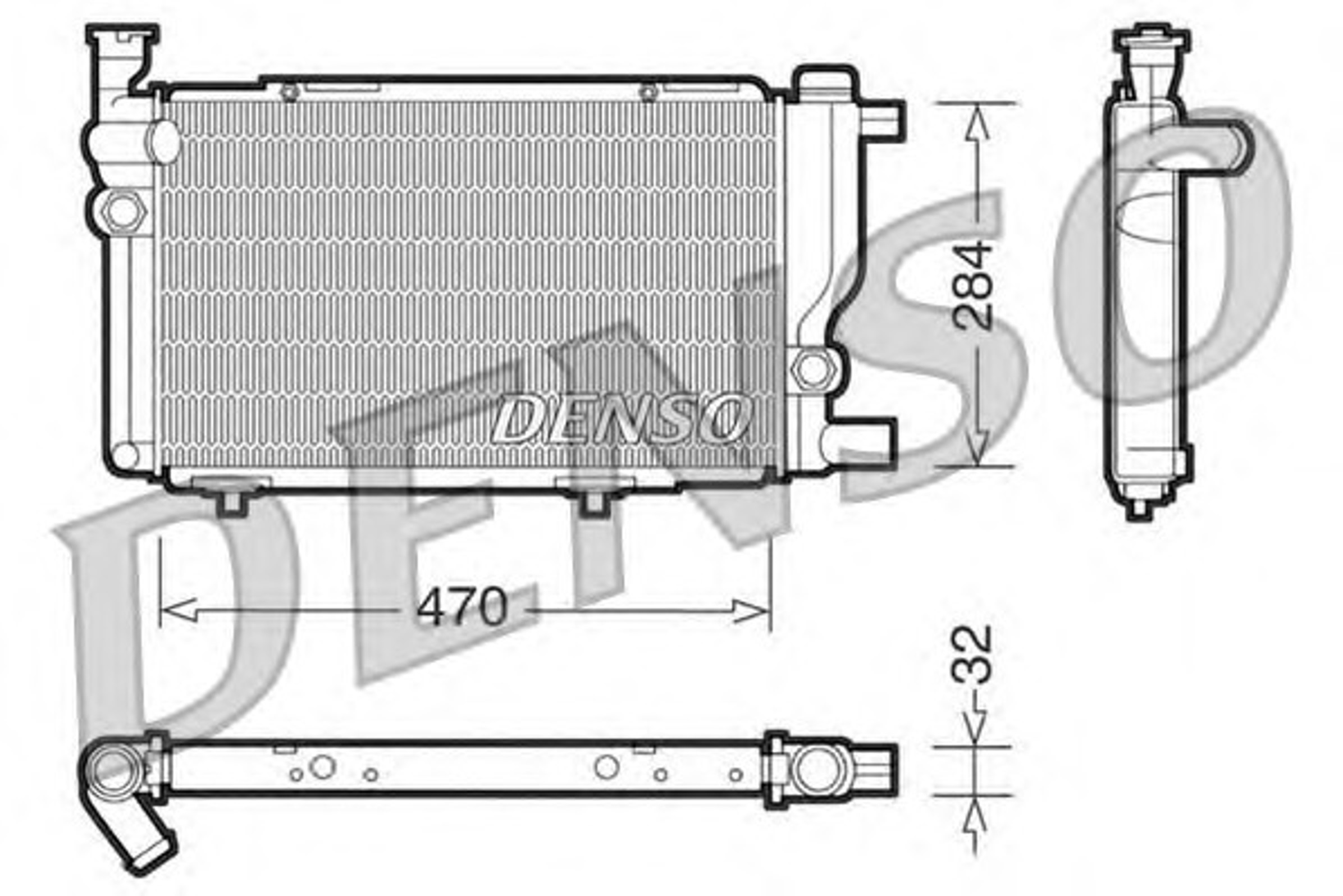 Радиатор системы охлаждения DENSO DRM21013