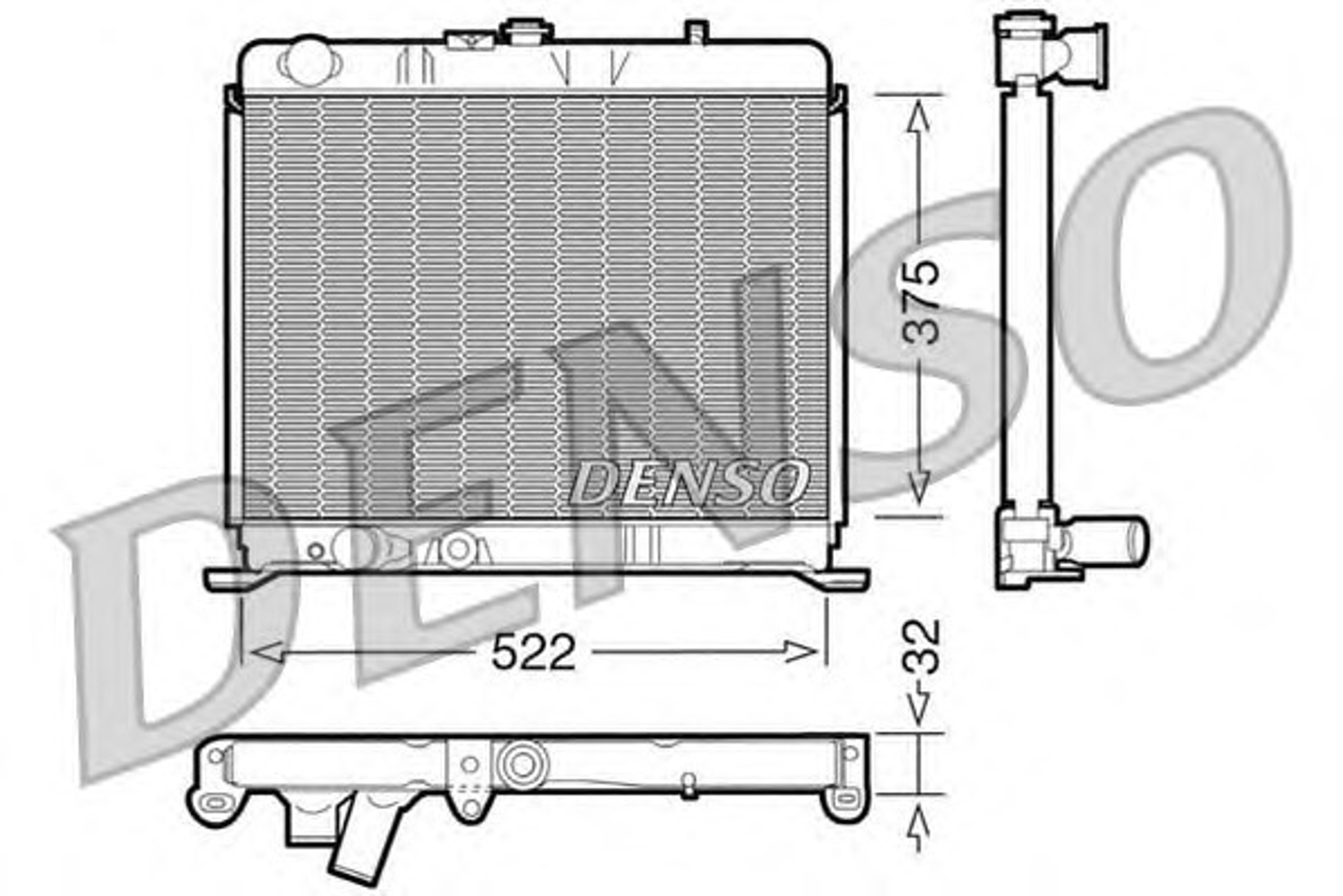 Радиатор системы охлаждения DENSO DRM21060