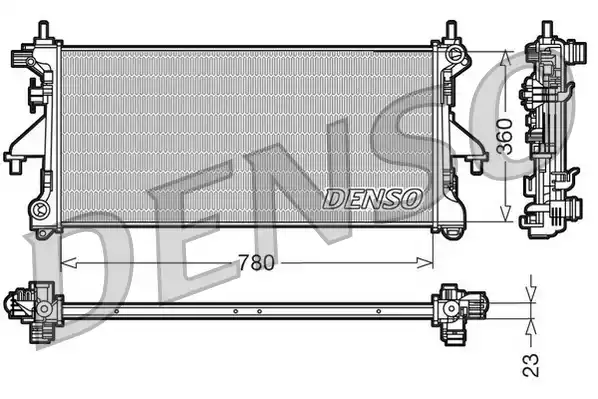 Радиатор охлаждения двигателя DENSO DRM21100