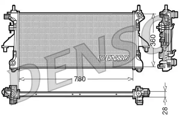 Радиатор охлаждения двигателя DENSO DRM21101