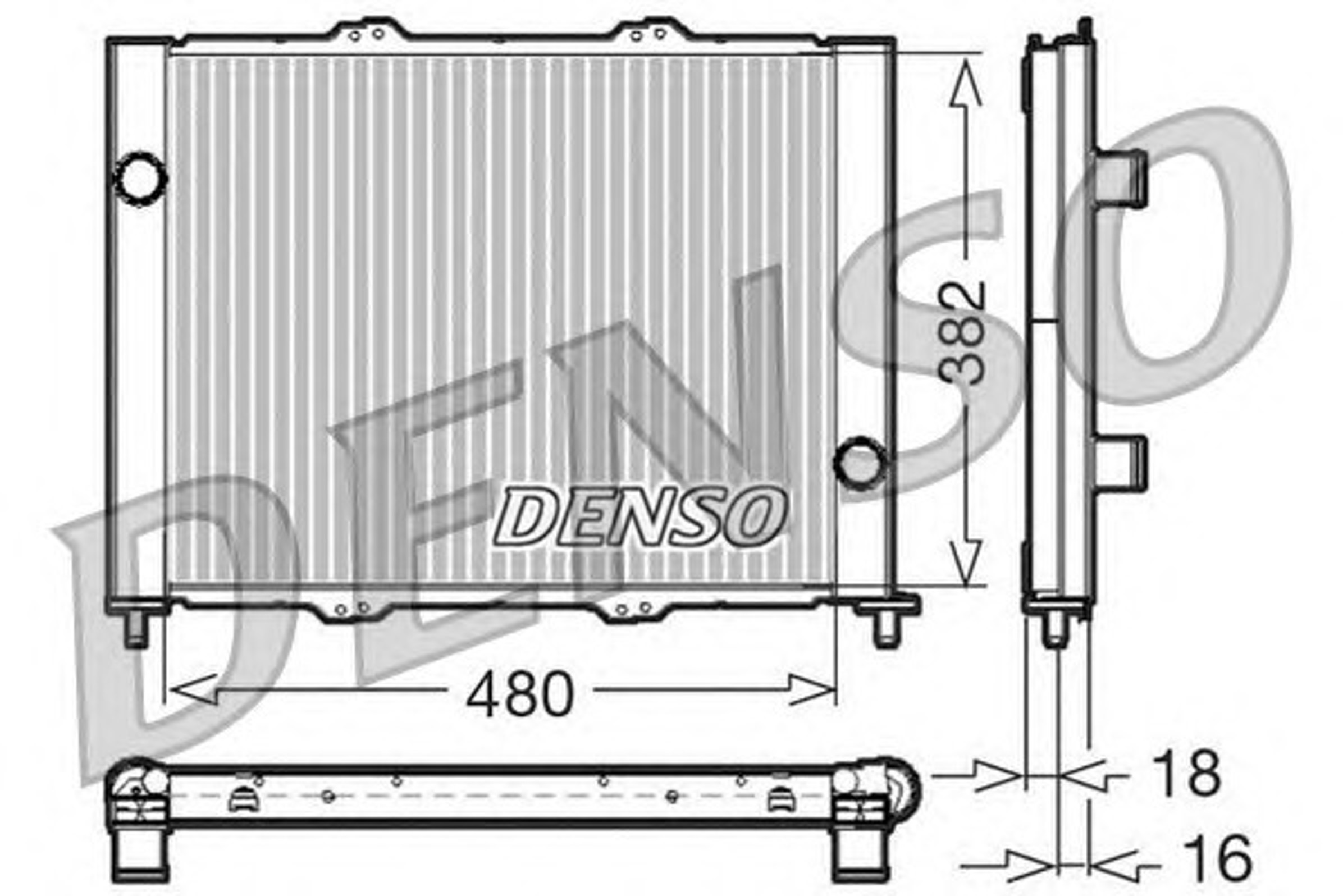 Радиатор системы охлаждения DENSO DRM23099