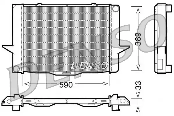 Радиатор охлаждение двигателя DENSO DRM33040
