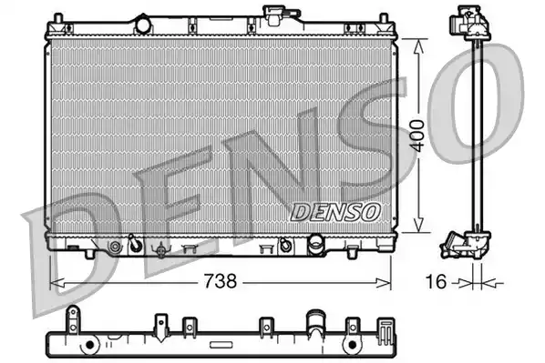 Радиатор охлаждения двигателя DENSO DRM40013