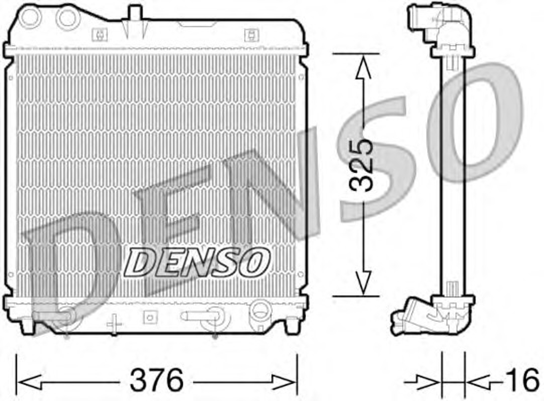 Радиатор системы охлаждения DENSO DRM40026