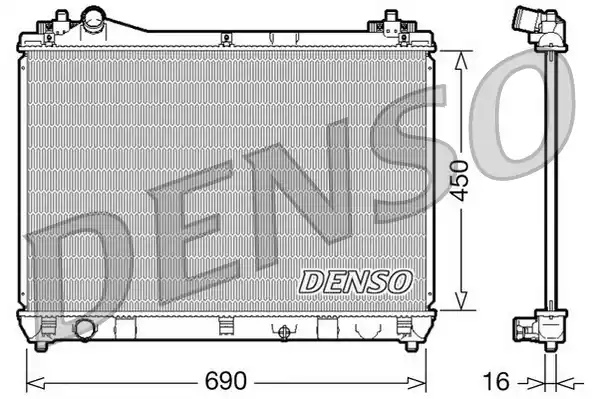 Радиатор охлаждения двигателя DENSO DRM47016