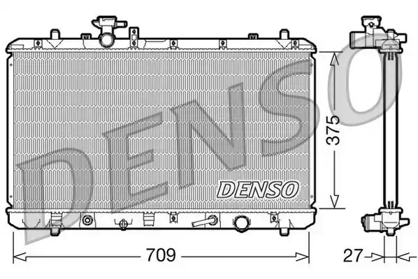 Радиатор охлаждения двигателя DENSO DRM47025