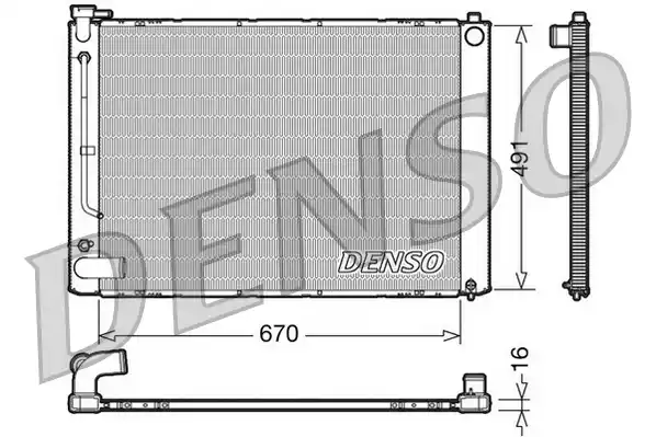 Радиатор охлаждения двигателя DENSO DRM50055