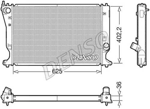 Радиатор охлаждения двигателя DENSO DRM50132