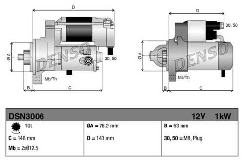Стартер DENSO DSN3006