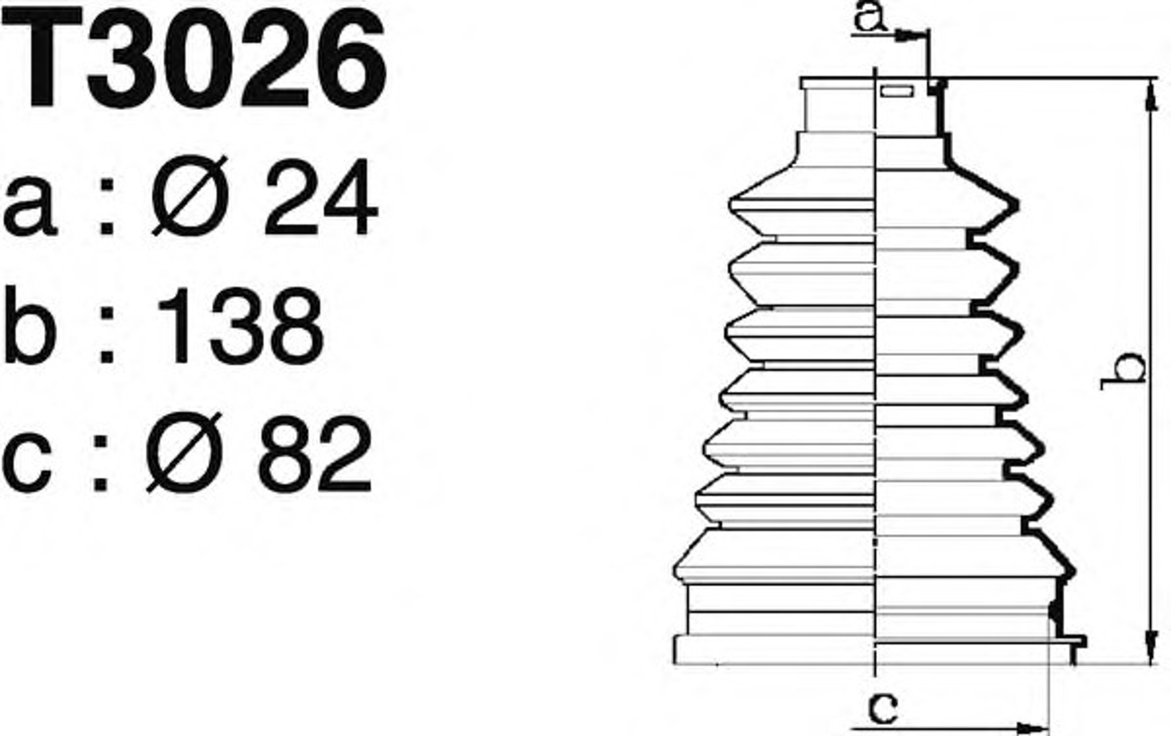 Комплект пылника приводной вал DEPA T3026
