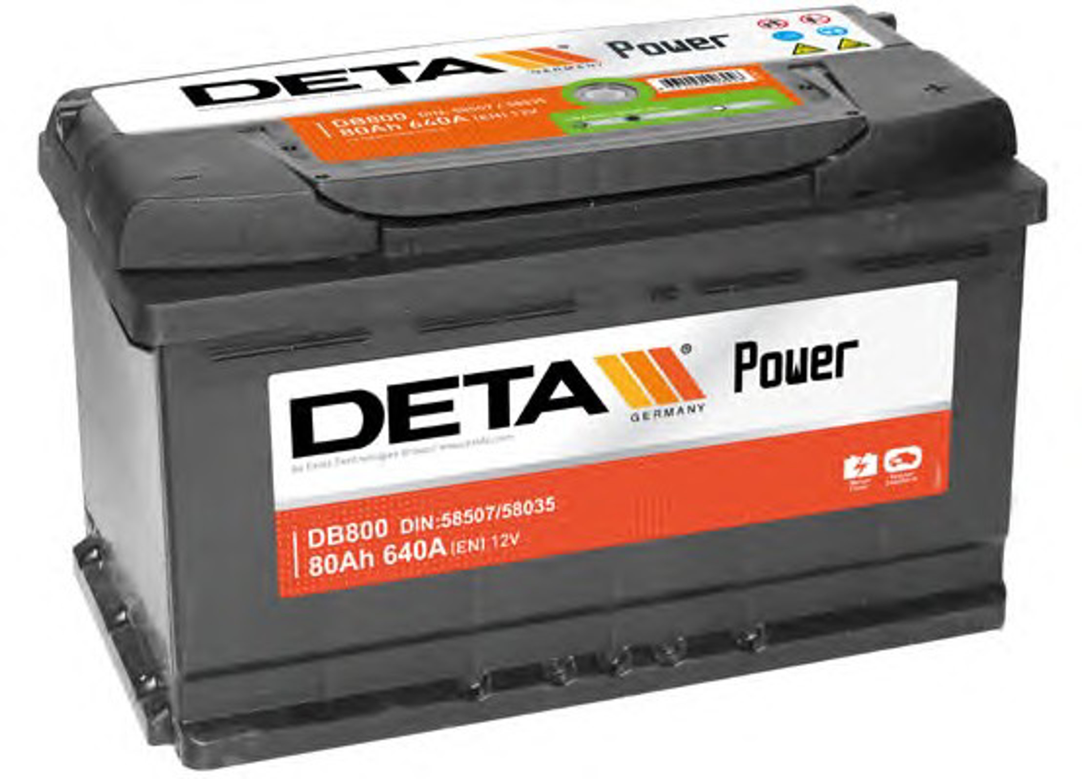 Аккумуляторная батарея 80ah DETA DB800