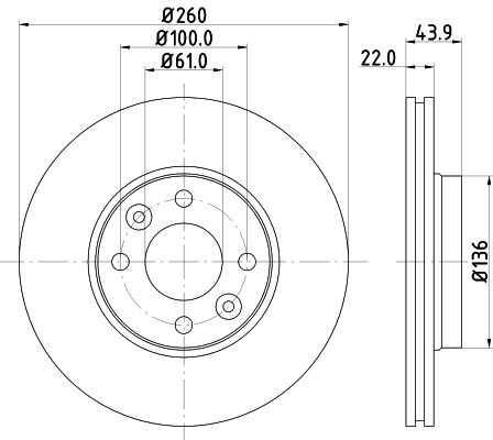 Диск тормозной DON PCD10212