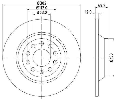 Диск тормозной DON PCD10492