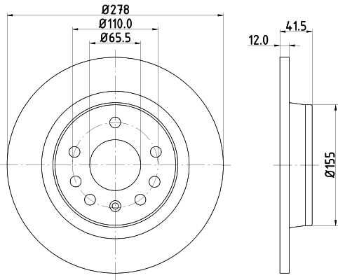 Диск тормозной DON PCD10642
