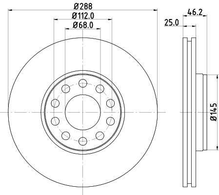 Диск тормозной DON PCD10682